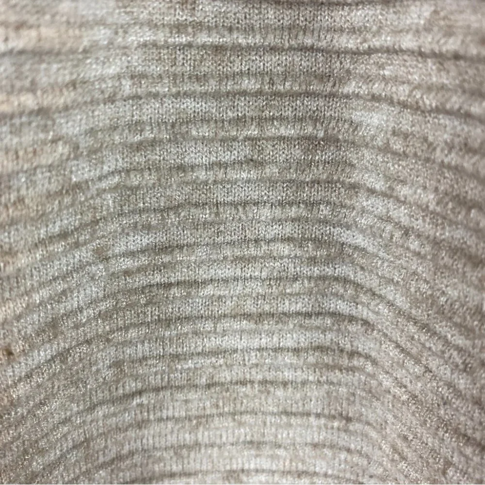 ✨3/$20✨ Cyrus Open Front Long Sleeve Pockets Ribbed Knit Cardigan Large Cream - Picture 4 of 8